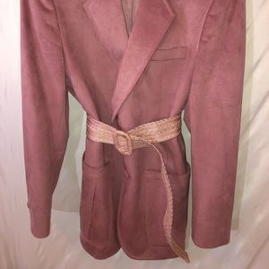 PINK SUEDE VINTAGE BLAZER DRESS & BELT💗